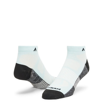 Attain Ultralight Low Sock - Aqua full product perspective - made in The USA Wigwam Socks