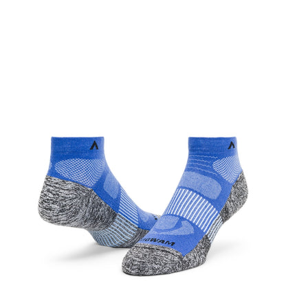 Attain Lightweight Low Sock - Tru Blue full product perspective - made in The USA Wigwam Socks