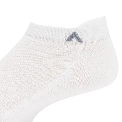 Caliber Ultra-lightweight Low Sock - White heel and cuff perspective - made in The USA Wigwam Socks