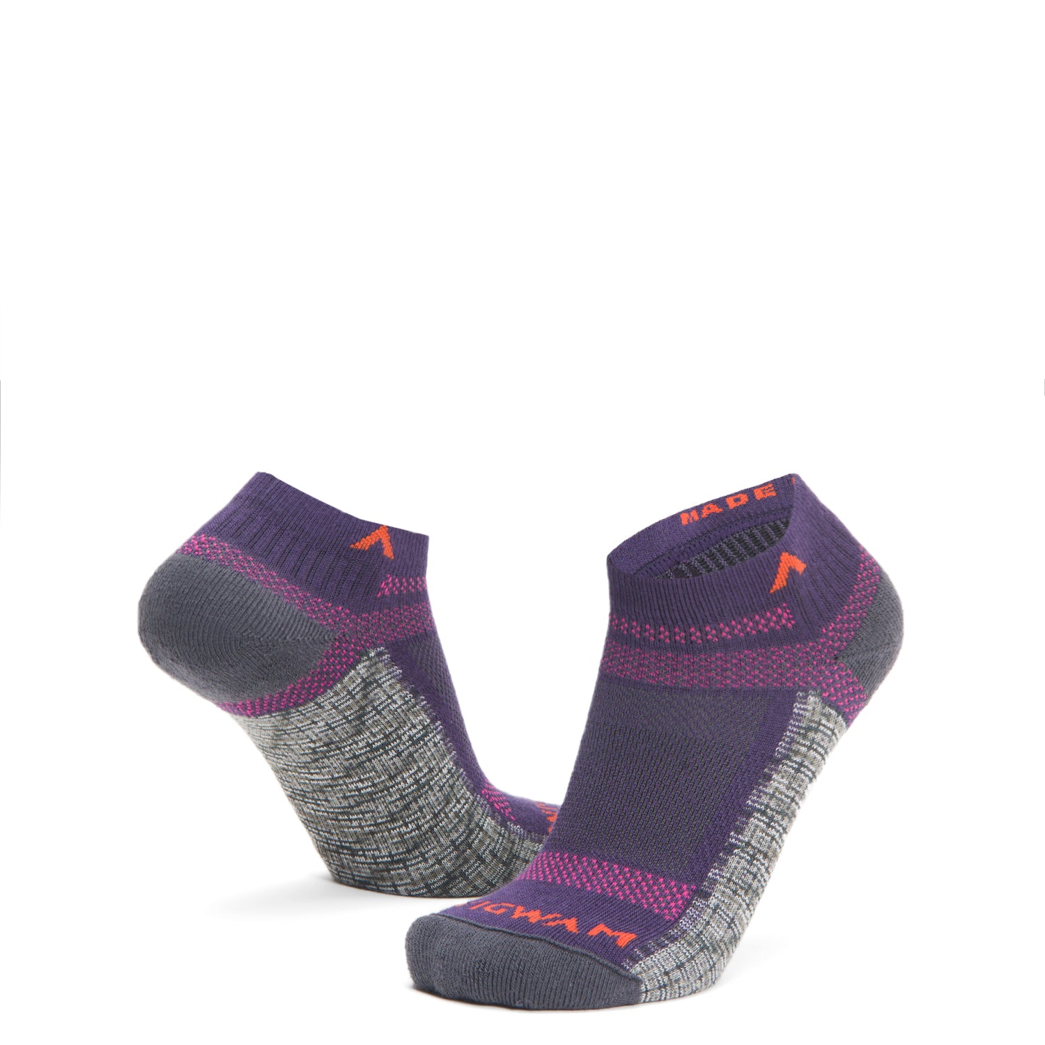 Ultra Cool-Lite Low Sock - Granite full product perspective - made in The USA Wigwam Socks