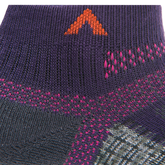 Ultra Cool-Lite Low Running Sock - Granite cuff perspective