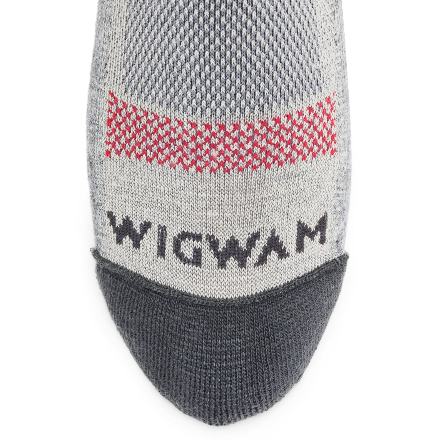 Ultra Cool-Lite Low Sock - Grey II toe perspective - made in The USA Wigwam Socks