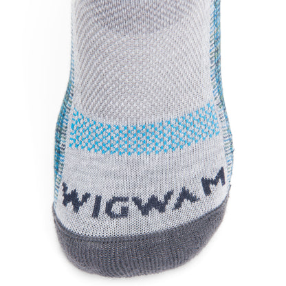 Ultra Cool-Lite Quarter Sock - Caribbean toe perspective - made in The USA Wigwam Socks