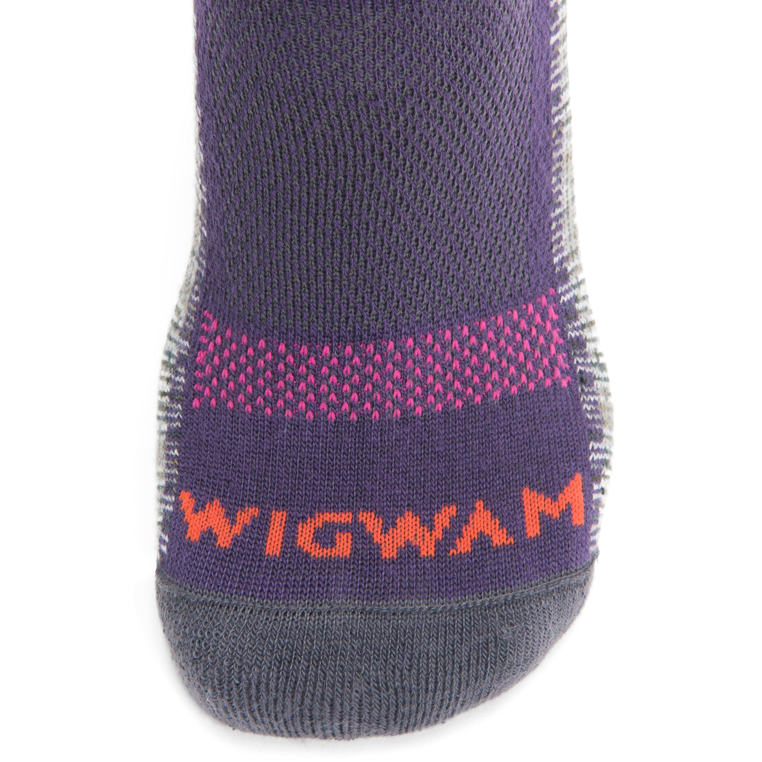 Ultra Cool-Lite Quarter Sock - Granite toe perspective - made in The USA Wigwam Socks