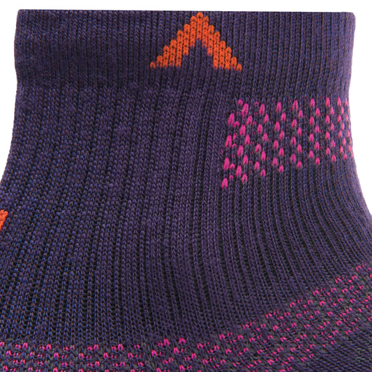 Ultra Cool-Lite Quarter Running Sock - Granite cuff perspective