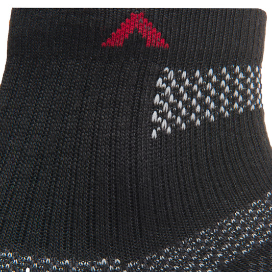 Ultra Cool-Lite Quarter Running Sock - Onyx cuff perspective