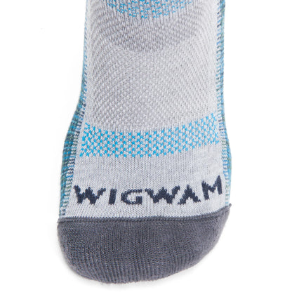 Ultra Cool Lite Stripe Ultra-Lightweight Crew Sock - Caribbean toe perspective - made in The USA Wigwam Socks