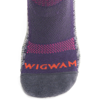 Ultra Cool Lite Stripe Ultra-Lightweight Crew Sock - Granite toe perspective - made in The USA Wigwam Socks