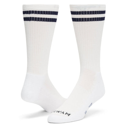 Postal Lite Crew Sock - White full product perspective - made in The USA Wigwam Socks