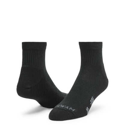 Postal Lite Quarter Sock - Black full product perspective - made in The USA Wigwam Socks