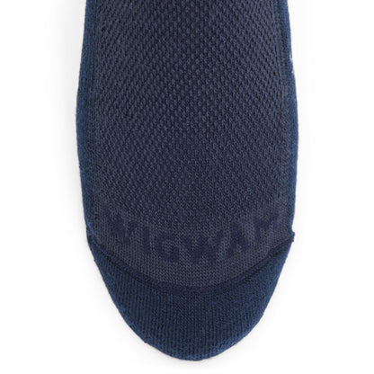 Postal Lite Quarter Sock - Navy II toe perspective - made in The USA Wigwam Socks
