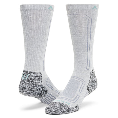 No Fly Zone Outdoor Crew Sock - Grey full product perspective - made in The USA Wigwam Socks