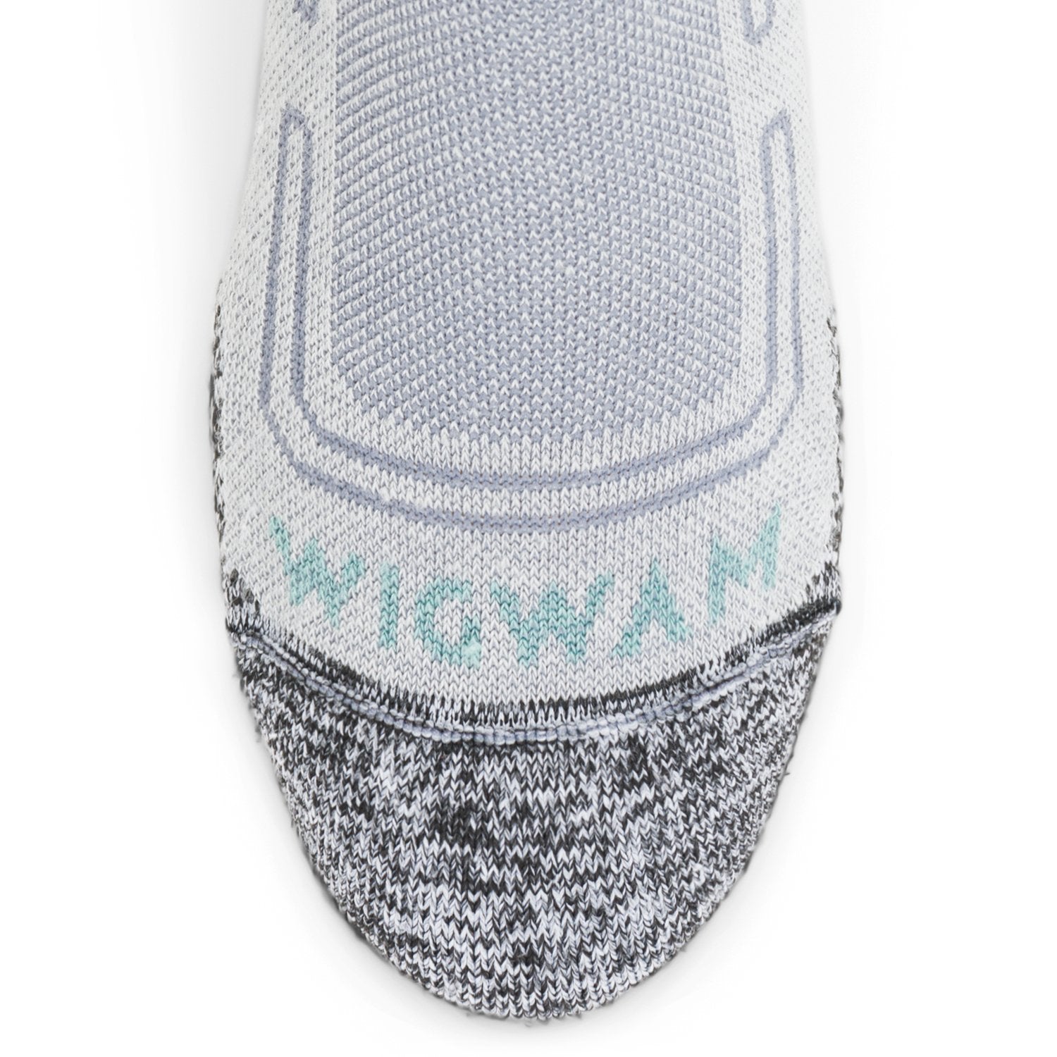 No Fly Zone Outdoor Crew Sock - Grey toe perspective - made in The USA Wigwam Socks