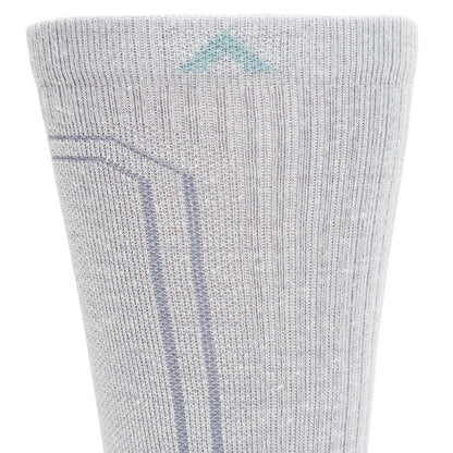 No Fly Zone Outdoor Crew Sock - Grey cuff perspective - made in The USA Wigwam Socks