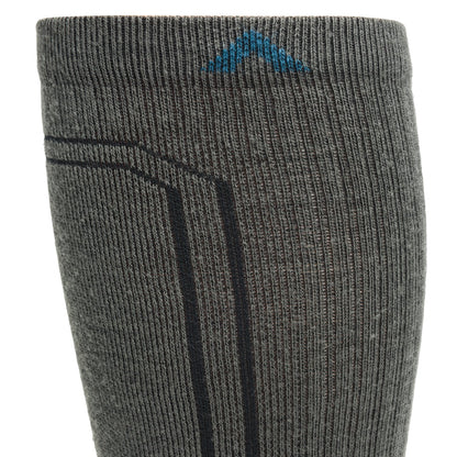 No Fly Zone Outdoor Over-The-Calf Sock - Charcoal cuff perspective - made in The USA Wigwam Socks