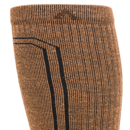 No Fly Zone Outdoor Over-The-Calf Sock - Coyote Brown cuff perspective - made in The USA Wigwam Socks