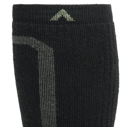 No Fly Zone Outdoor Midweight Over-The-Calf Sock - Black cuff perspective - made in The USA Wigwam Socks
