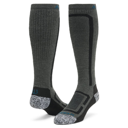 No Fly Zone Outdoor Midweight Over-The-Calf Sock - Charcoal full product perspective - made in The USA Wigwam Socks