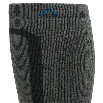 No Fly Zone Outdoor Midweight Over-The-Calf Sock - Charcoal cuff perspective - made in The USA Wigwam Socks