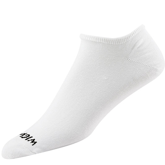 Super 60® No-Show Lite 3-Pack Ultra-lightweight Cotton Socks - White full product perspective