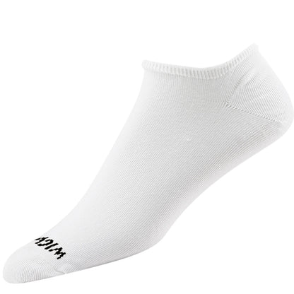 Super 60® No-Show Lite 3-Pack Ultra-lightweight Cotton Athletic Socks - White full product perspective - made in The USA Wigwam Socks