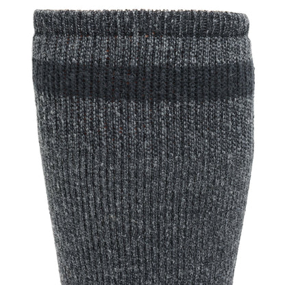 Super Boot 2-Pack Heavyweight Socks With Wool - Charcoal cuff perspective - made in The USA Wigwam Socks