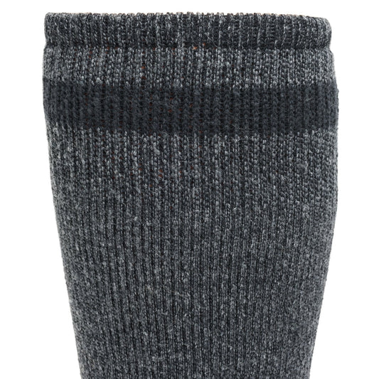 Super Boot 2-Pack Heavyweight Socks With Wool - Charcoal cuff perspective