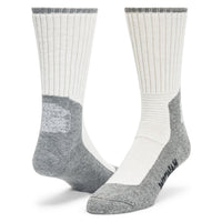 At Work DuraSole Pro 2-Pack Cotton Socks - White/Grey swatch - by Wigwam Socks