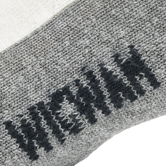 At Work DuraSole Pro 2-Pack Cotton Socks - White/Grey knit-in logo