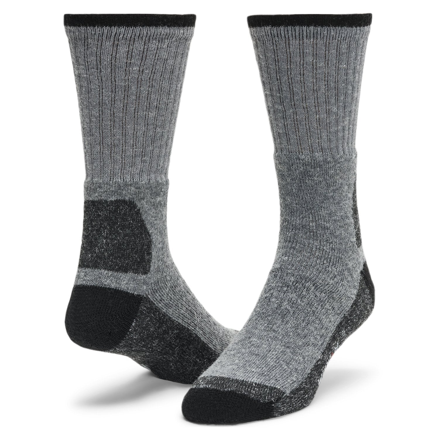 At Work Double Duty 2-Pack Socks with Wool - Grey full product perspective - made in The USA Wigwam Socks